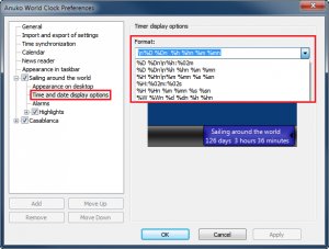 Built in stopwatch time formats in World Clock Preferences