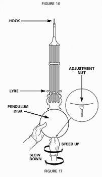 Grandfather clock pendulum adjustment