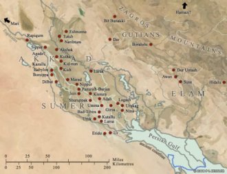 Map of Sumer