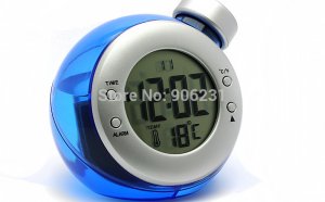 Water powered alarm clock