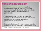 Time of Measurement