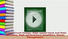 Download Analog Circuit Design Highspeed Clock and Data